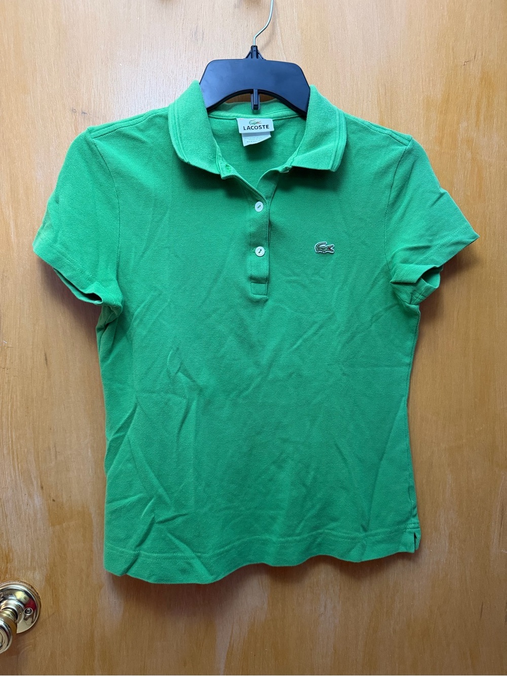Lacoste Bright Green Pique Polo with Crocodile Logo